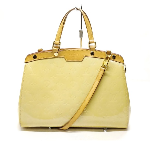 Louis Vuitton Handbags - Louis Vuitton Brea MM Yellow Vernis Handbag